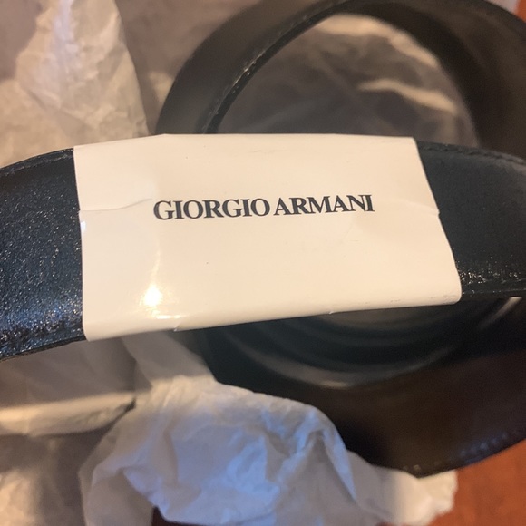 Giorgio Armani Cinture Black Belt - Picture 4 of 7